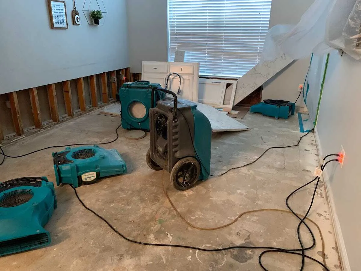 Dehumidifier in flood-cut room for Water Extraction & Removal in Pequea